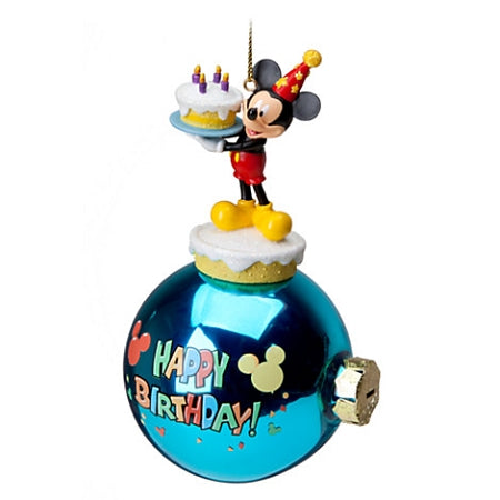 Disney Christmas Ornament - Happy Birthday - Mickey Mouse
