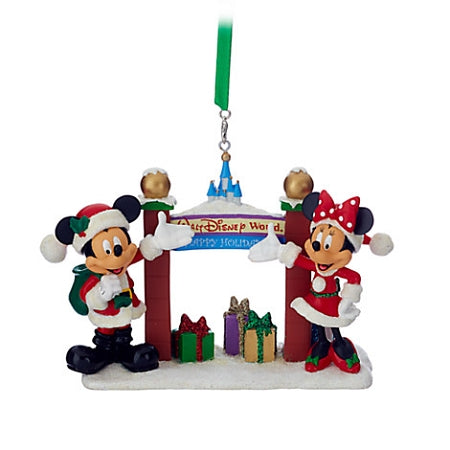 Disney Christmas Ornament - Santa Mickey And Minnie Arch