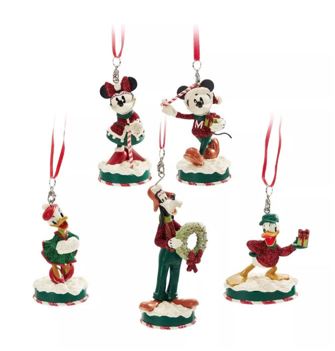 Disney Ornament Set - Mickey And Friends Fab 5 Characters