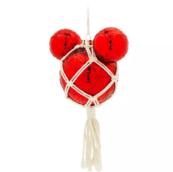 Disney Mickey Ears Icon Ornament - Mickey Tile & Macrame