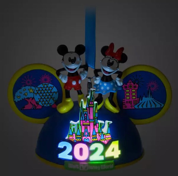 Disney Ear Hat Ornament - 2024 Walt Disney World - Light Up