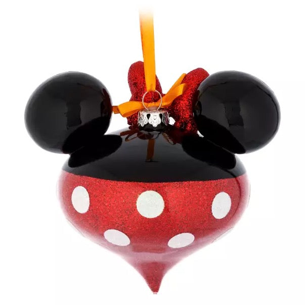 Disney Mickey Ears Icon Ornament - Minnie Glass Bauble