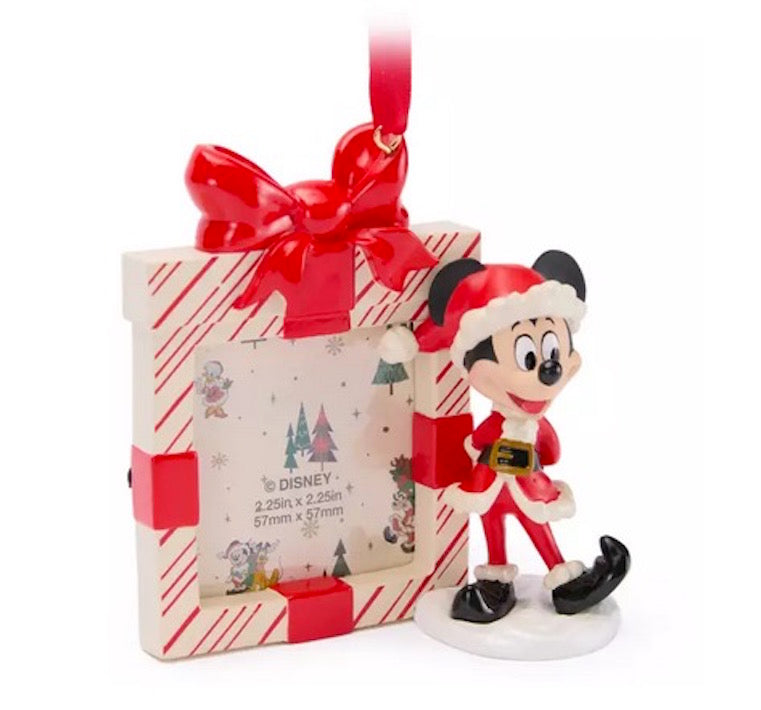 Disney Photo Frame Ornament - Santa Mickey Mouse