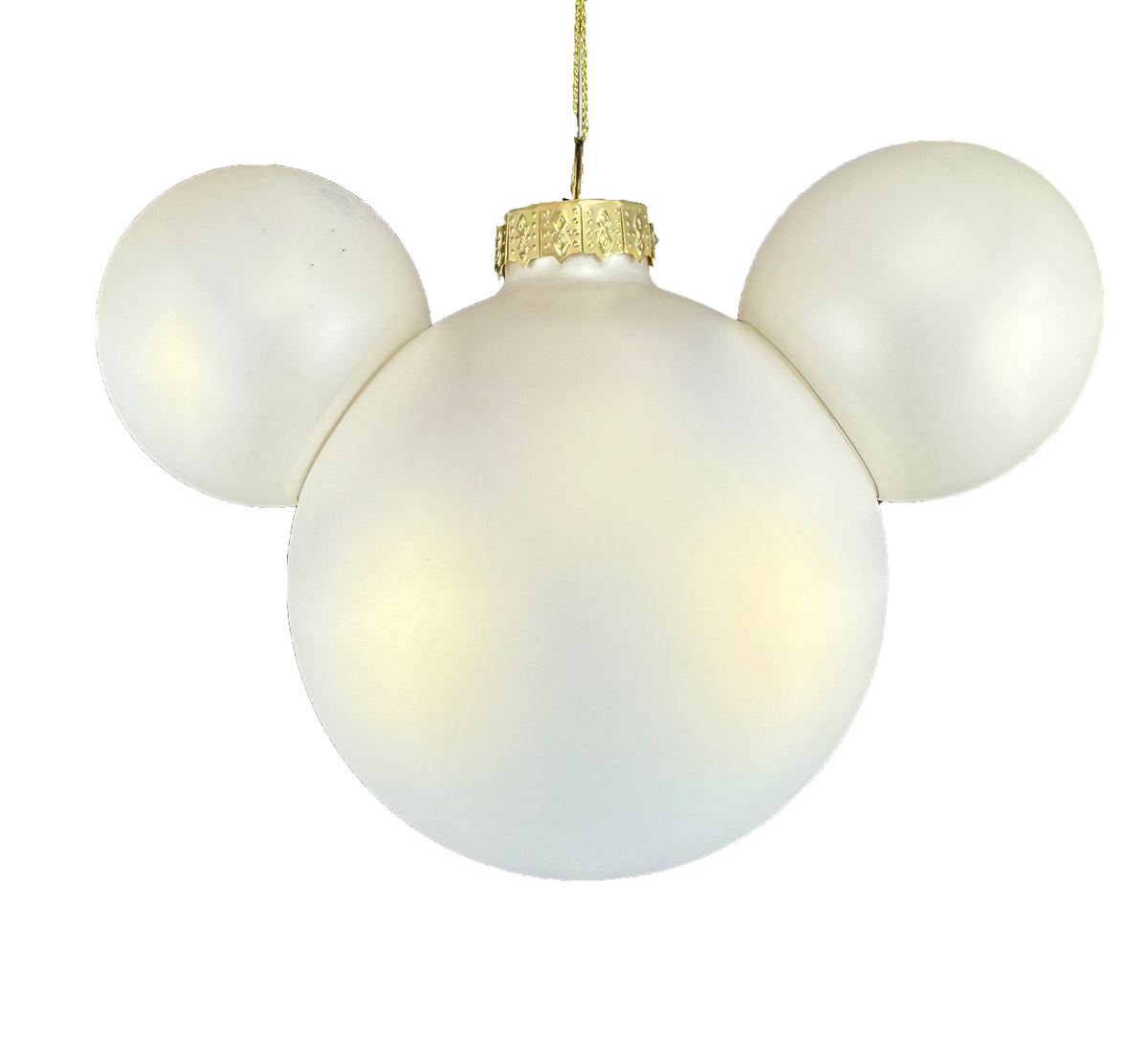 Disney Mickey Ears Icon Ornament - Mickey Mouse Solid White