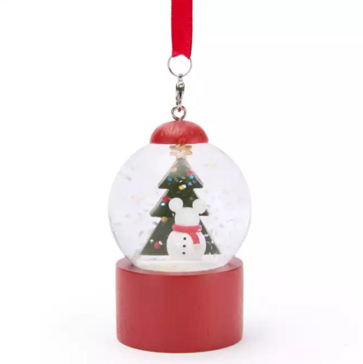 Disney Snow Globe Ornament - Mickey Snowman Holiday