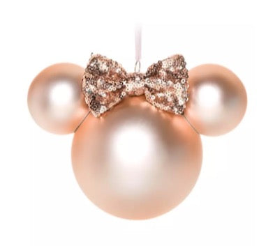 Disney Minnie Ears Icon Ornament - Minnie Mouse - Briar Rose Gold