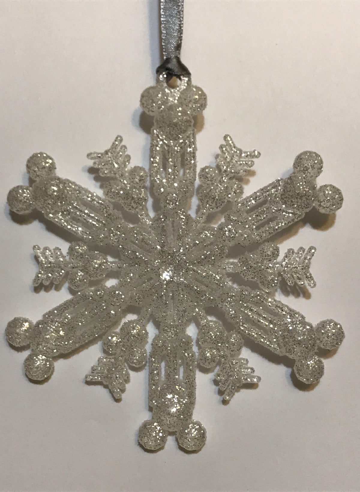 Disney Christmas Ornament - Mickey Mouse Snowflake - Frosted