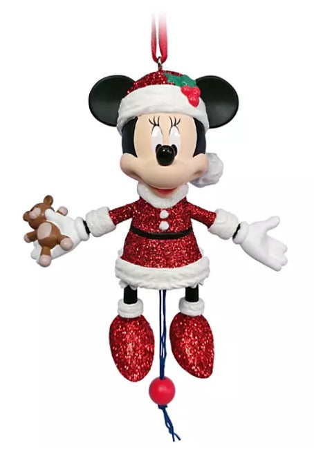 Disney Figurine Ornament - Santa Minnie Mouse Articulated