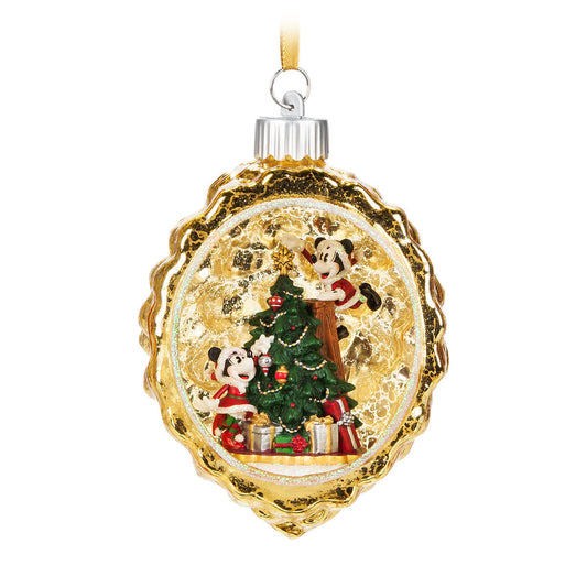  Disney Christmas Ornament - Mickey And Minnie Light Up Scene