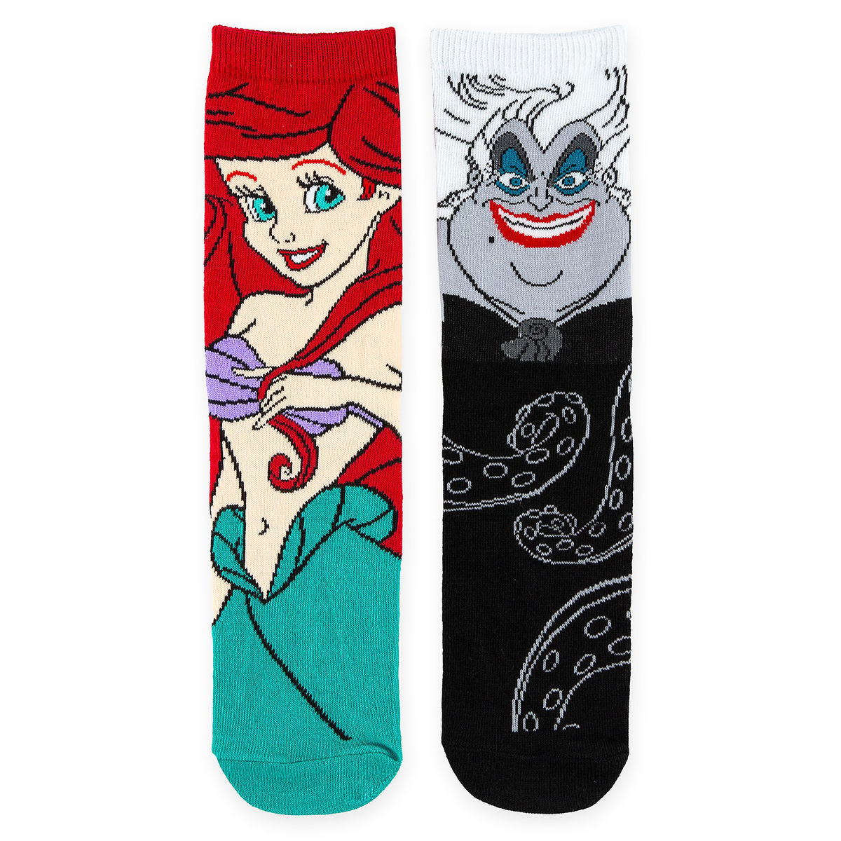  Disney Crew Socks For Adults - The Little Mermaid - Ariel & Ursula