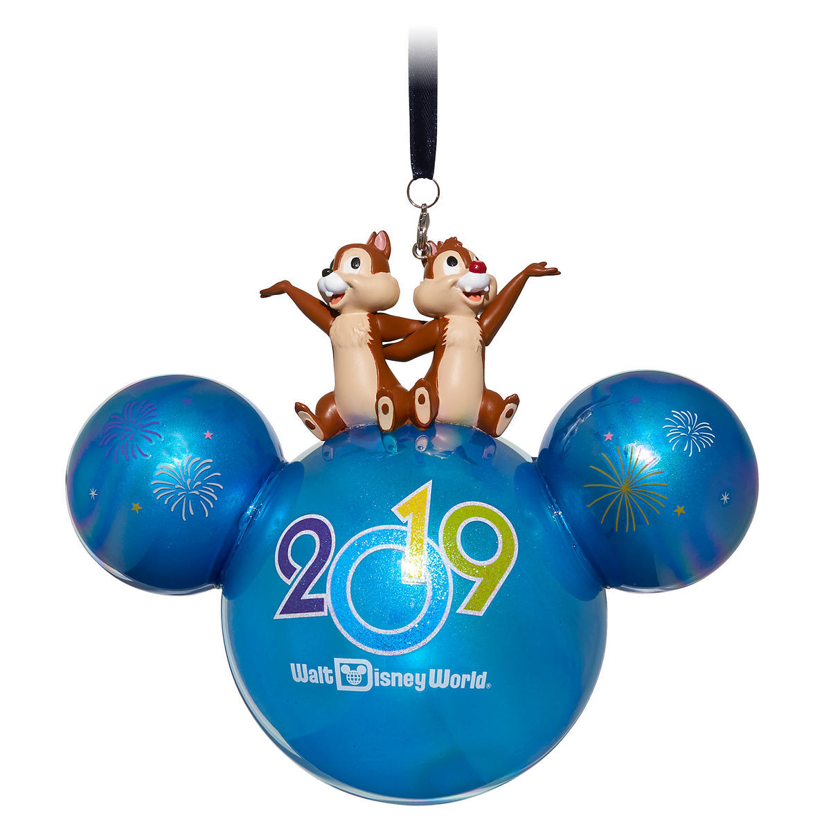 Disney Mickey Ears Icon Ornament - 2019 Dated - Chip N Dale