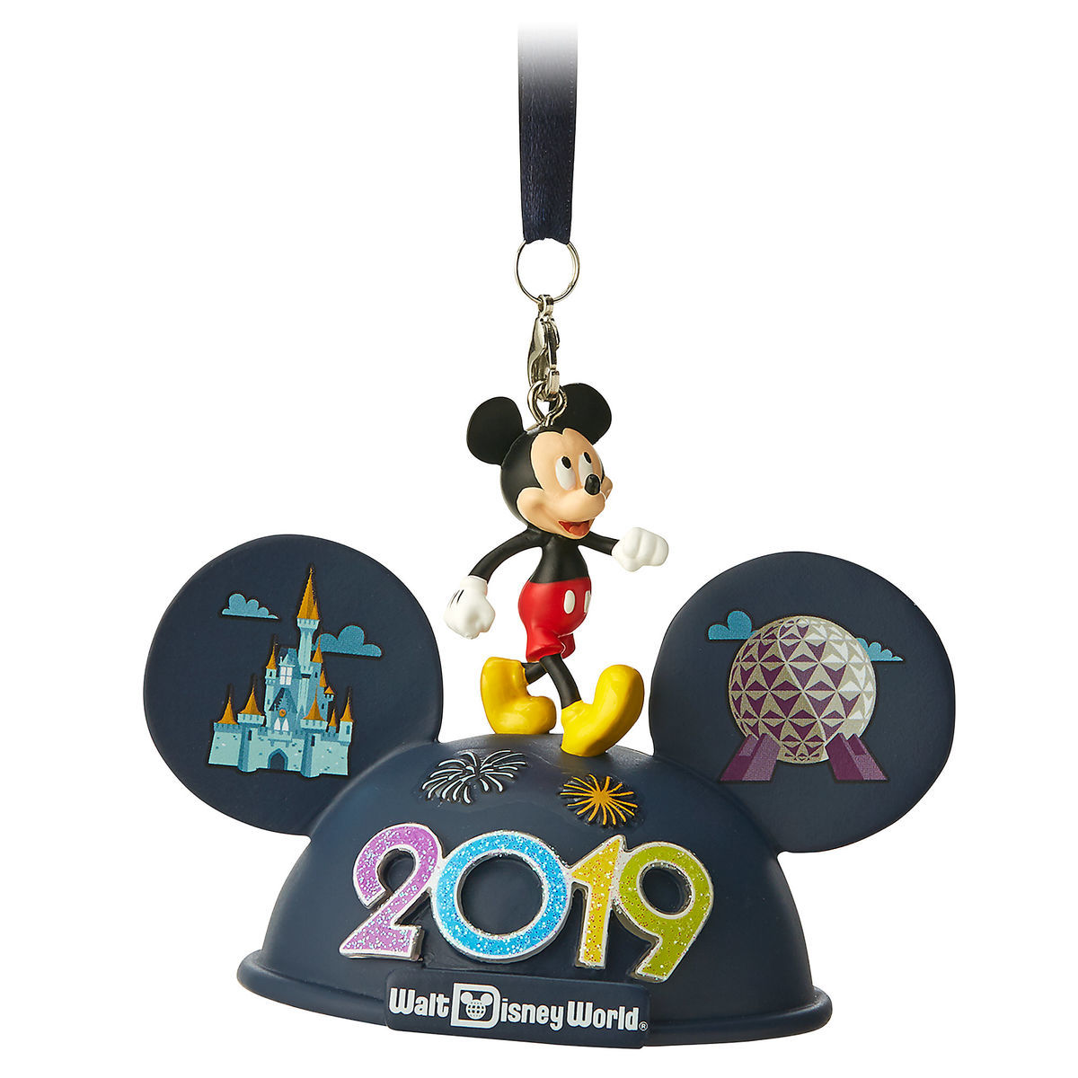  Disney Ear Hat Ornament - 2019 Dated - Walt Disney World - Light Up