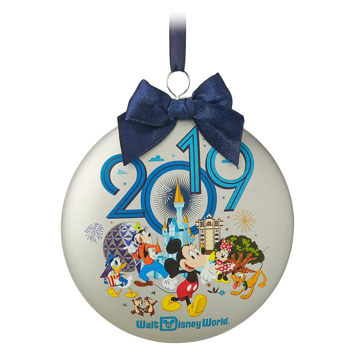  Disney Blown Glass Ornament - 2019 Dated - Mickey And Friends