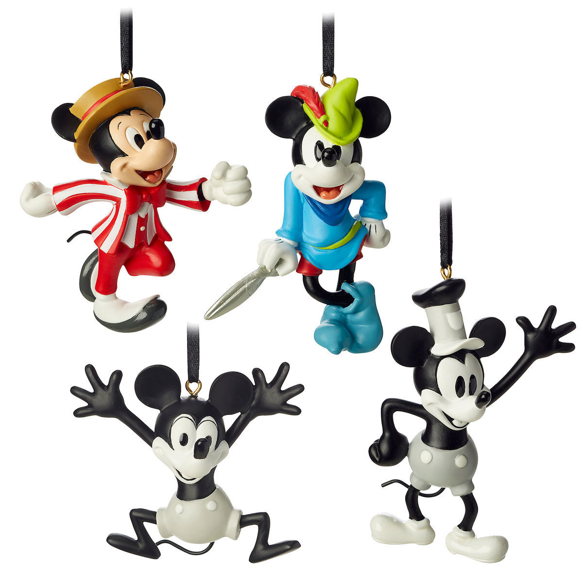  Disney Ornament Set - Mickey Mouse Through The Years - Set 1