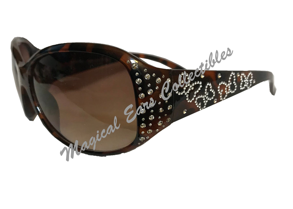  Disney Sunglasses - Minnie Bows - Crystal Jeweled - Brown