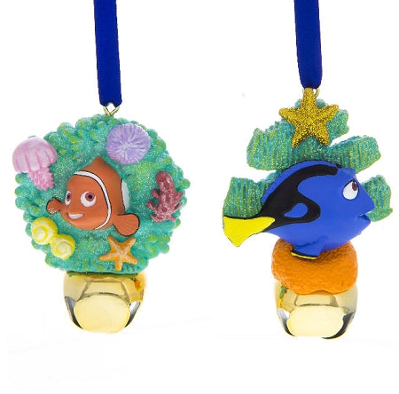  Disney Christmas Ornament Set - Nemo And Dory Bells