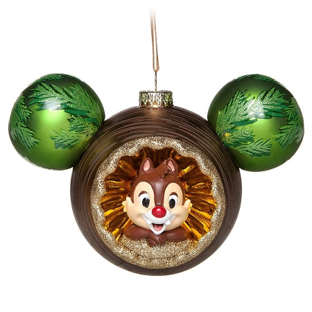  Disney Christmas Ornament - Mickey Icon - Chip N Dale - Double Sided