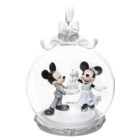  Disney Christmas Ornament - Mickey And Minnie Wedding Globe