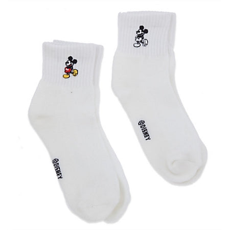 Disney Socks For Adults - Mickey Mouse Icons - White - Set Of 2