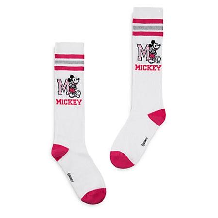  Disney Socks For Women - Mickey Mouse Varsity Knee Socks