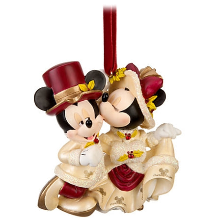  Disney Christmas Ornament - Victorian Minnie And Mickey Mouse - Kiss