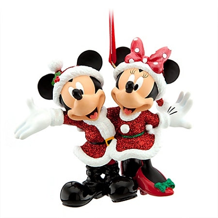  Disney Christmas Ornament - Santa Mickey And Minnie Mouse