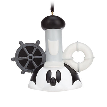  Disney Ear Hat Ornament - Mickey Mouse Steamboat Willie
