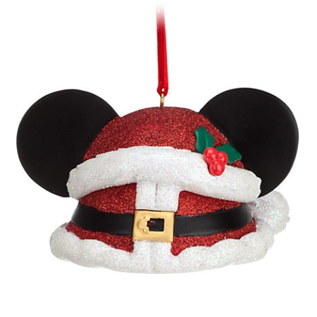  Disney Ear Hat Ornament - Santa Mickey Mouse Hat