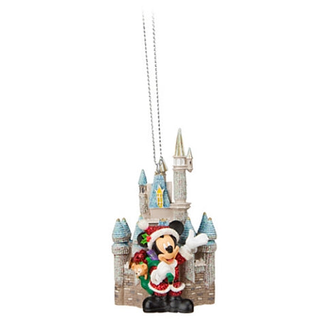  Disney Christmas Ornament - Santa Mickey & Cinderella Castle