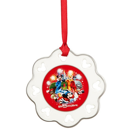  Disney Disc Ornament - 2014 Sorcerer Mickey Mouse Snowflake