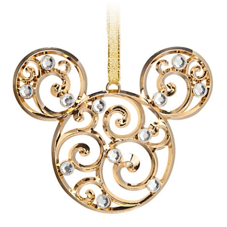  Disney Christmas Ornament - Bohemian Filigree Mickey Mouse - Gold