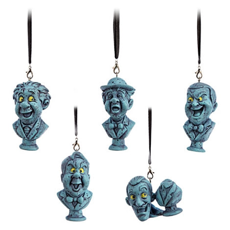  Disney Christmas Ornament Set - Haunted Mansion - Singing Busts