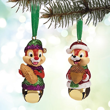  Disney Christmas Ornament Set - Chip And Dale Bells