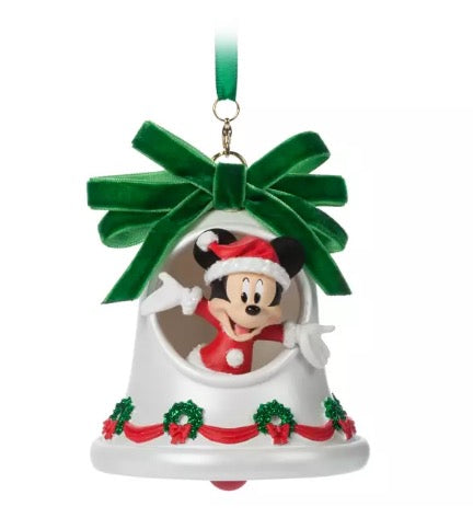  Disney Sketchbook Ornament - Santa Mickey Mouse Bell