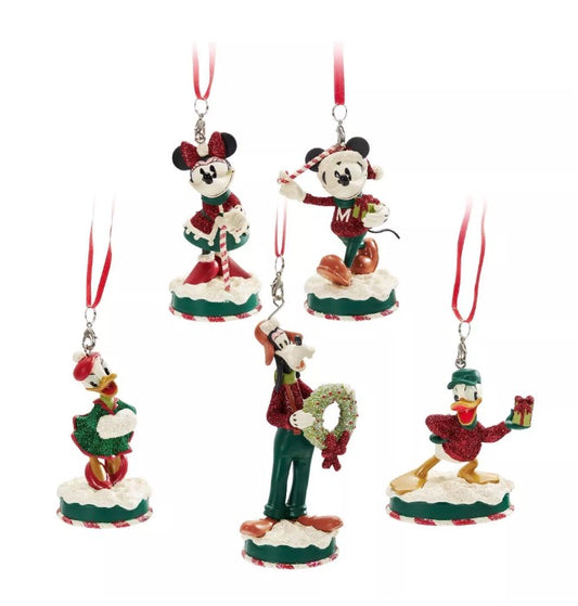  Disney Ornament Set - Mickey And Friends Fab 5 Characters