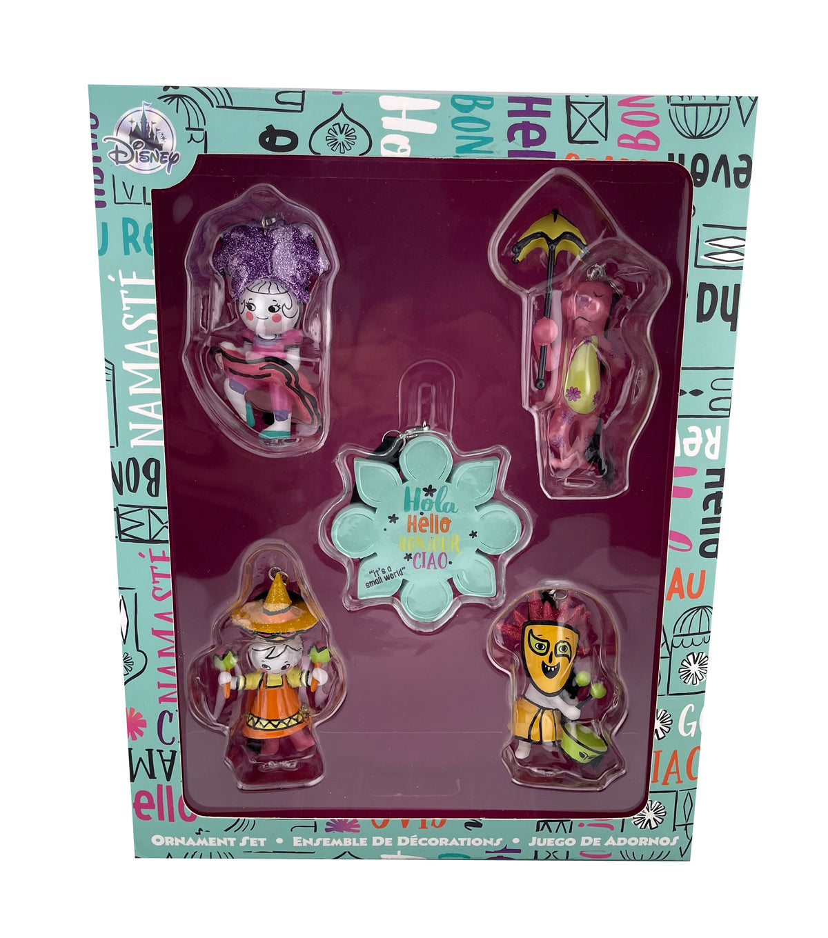  Disney Ornament Set - It's A Small World - Hola