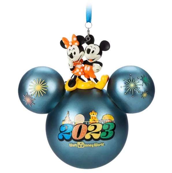  Disney Mickey Ears Icon Ornament - 2023 Dated - Mickey & Minnie