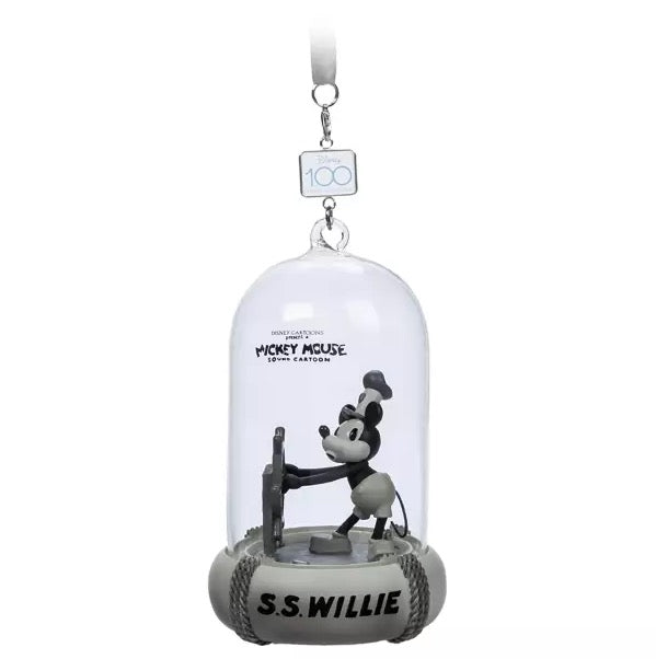  Disney Sketchbook Ornament - Steamboat Willie Dome - Light Up