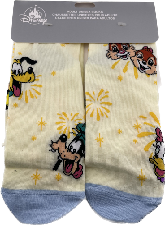  Disney Socks For Adults - Mickey Mouse & Friends - Yellow