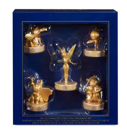  Disney Ornament Set - 50th Anniversary - Fab 5 Magic Kingdom