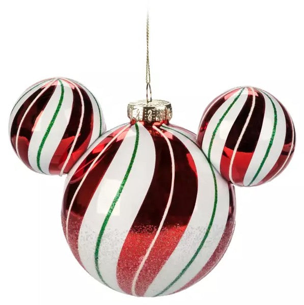  Disney Mickey Ears Icon Ornament - Mickey Peppermint