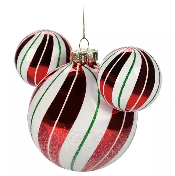  Disney Mickey Ears Icon Ornament - Mickey Peppermint
