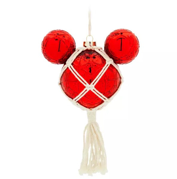  Disney Mickey Ears Icon Ornament - Mickey Tile & Macrame
