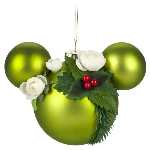  Disney Mickey Ears Icon Ornament - Mickey Mouse Floral