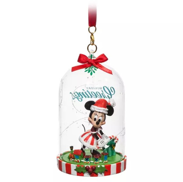  Disney Sketchbook Ornament - Santa Minnie Glass Dome