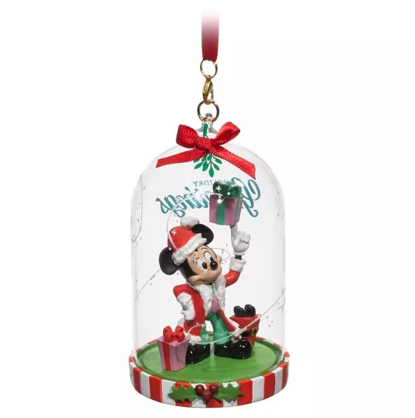  Disney Sketchbook Ornament - Santa Mickey Glass Dome