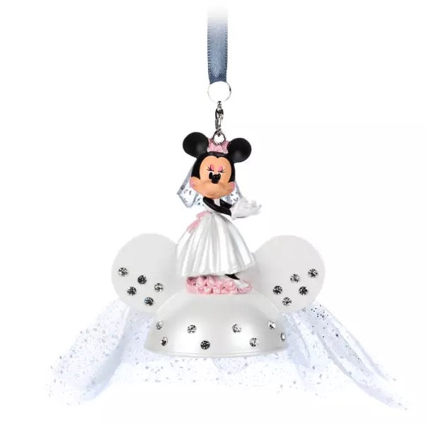  Disney Ear Hat Ornament - Minnie Mouse Bride