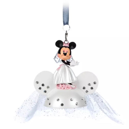  Disney Ear Hat Ornament - Minnie Mouse Bride
