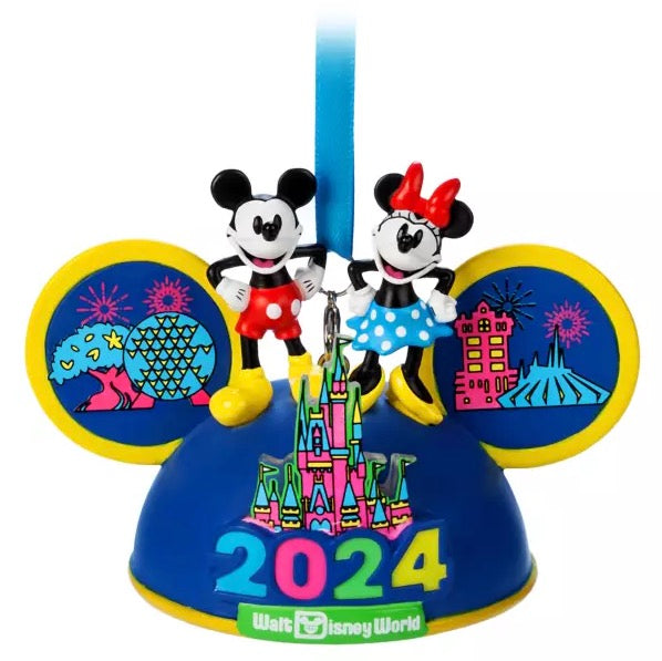  Disney Ear Hat Ornament - 2024 Walt Disney World - Light Up