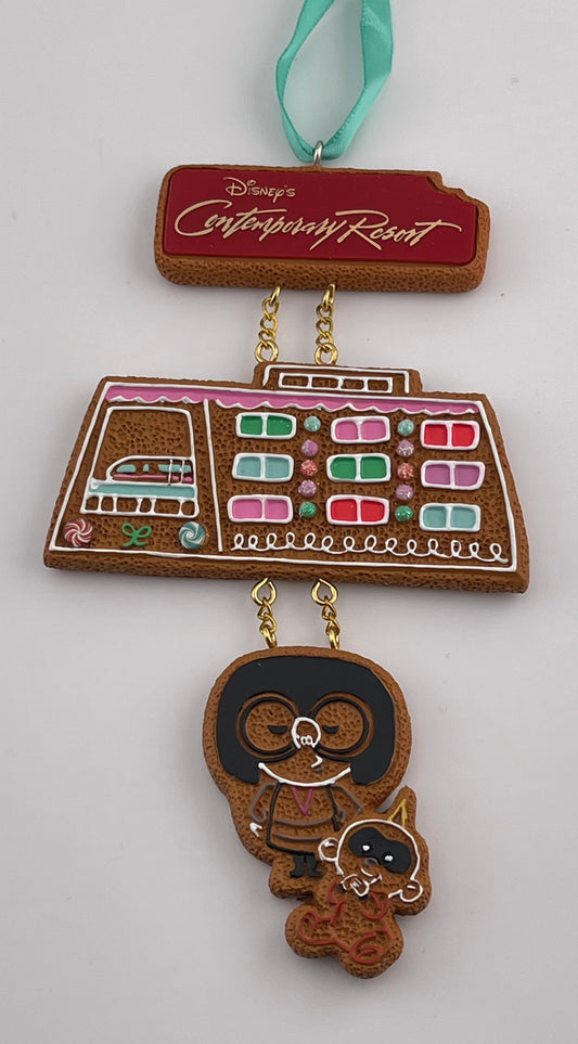  Disney Figurine Ornament - Contemporary Resort Gingerbread
